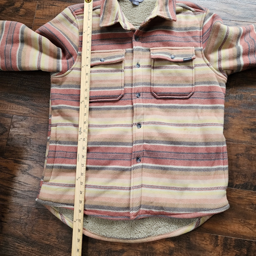 Eddie Bauer Striped Sherpa Lined Fleece Jacket - Picture 8 of 16